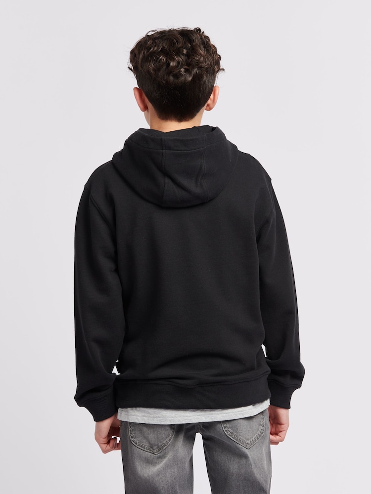 Lee Black Boys Badge 100% Cotton Hoodie - Image 2 of 8