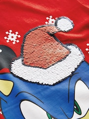 Red Licensed Sonic Christmas 100% Cotton T-Shirt (3-16yrs) - Image 4 of 7