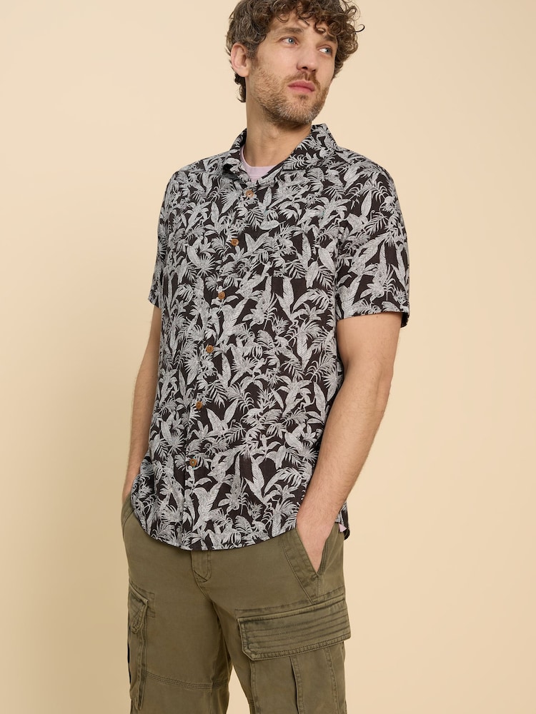 White Stuff Black Monkey Printed Shirt - Image 1 of 7 White Stuff Black Monkey Printed Shirt - Image 1 of 7