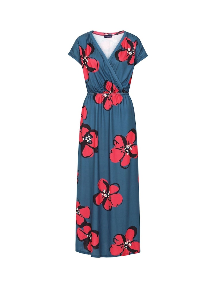 Hot Squash Petite Blue Maxi Jersey Dress - Image 5 of 5