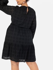 Long Sleeve Broderie Smock Dress - Image 4 of 5