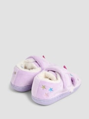 JoJo Maman Bébé Lilac Unicorn Slippers Shoes - Image 2 of 4