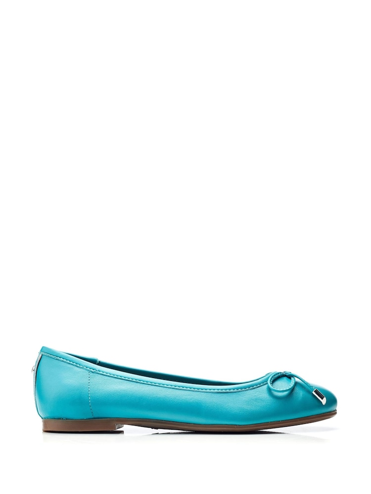 Moda in Pelle Blue Feebie Clean Round Toe Ballerinas - Image 1 of 4