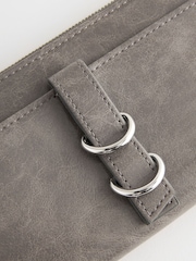 Grey Large Ring Detailed Purse - Image 4 of 5