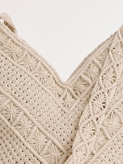 Bolso de hombro de macramé de algodón 100 % de Simply Be - Imagen 4 de 4