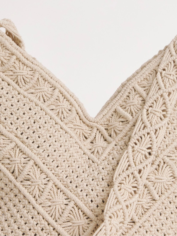Bolso de hombro de macramé de algodón 100 % de Simply Be - Imagen 4 de 4