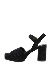Hush Puppies Black Ophelia Platform Cross Strap Shoes - Image 4 of 4