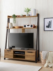 Dark Bronx Oak Effect Ladder TV Unit - Image 1 of 6