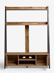 Dark Bronx Oak Effect Ladder TV Unit - Image 2 of 6