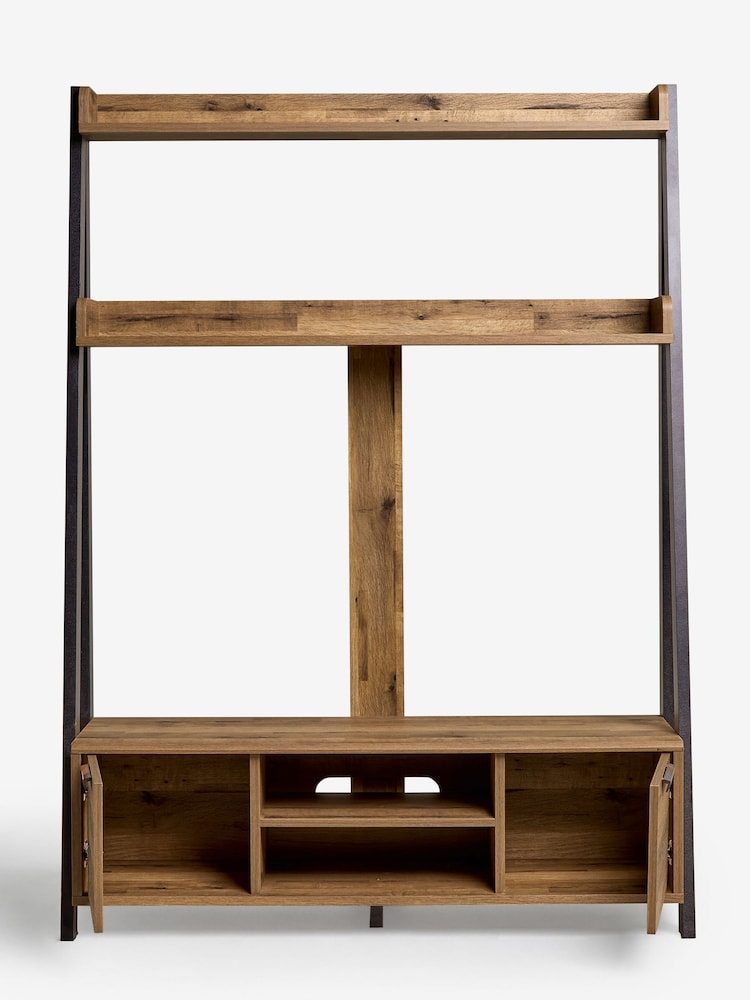 Dark Bronx Oak Effect Ladder TV Unit - Image 2 of 6