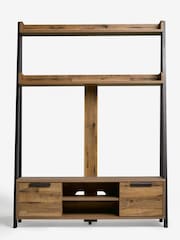 Dark Bronx Oak Effect Ladder TV Unit - Image 3 of 6