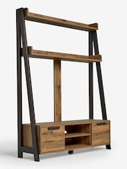 Dark Bronx Oak Effect Ladder TV Unit - Image 5 of 6