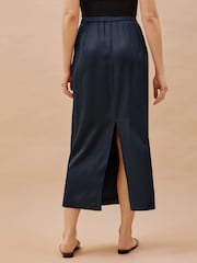 Albaray Blue Satin Skirt - Image 2 of 6