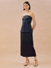 Albaray Blue Satin Skirt - Image 5 of 6