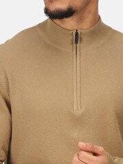 Regatta Brown 100% Cotton Keaton Quarter Zip Jumper - Image 4 of 8