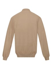 Regatta Brown 100% Cotton Keaton Quarter Zip Jumper - Image 6 of 8
