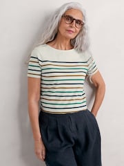 Seasalt Cornwall Multi Striped Sailor T-Shirt - Image 1 of 5