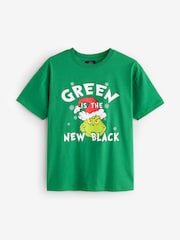 Green The Grinch Christmas License 100% Cotton T-Shirt - Image 6 of 7