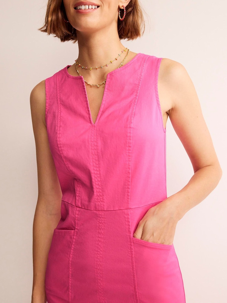 Boden Pink Helena Chino Short Dress - Image 2 of 5