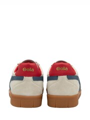 Gola White Mens Hurricane Suede Lace-Up Trainers - Image 3 of 4