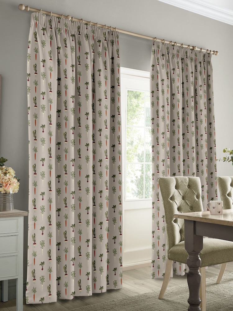 Sophie Allport Grey Homegrown Made to Measure 100% Cotton Curtains - Image 2 of 6