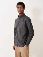 Crew Clothing Classic Fit Garment Dyed Oxford 100% Cotton Shirt - Image 1 of 5