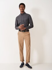 Crew Clothing Classic Fit Garment Dyed Oxford 100% Cotton Shirt - Image 3 of 5