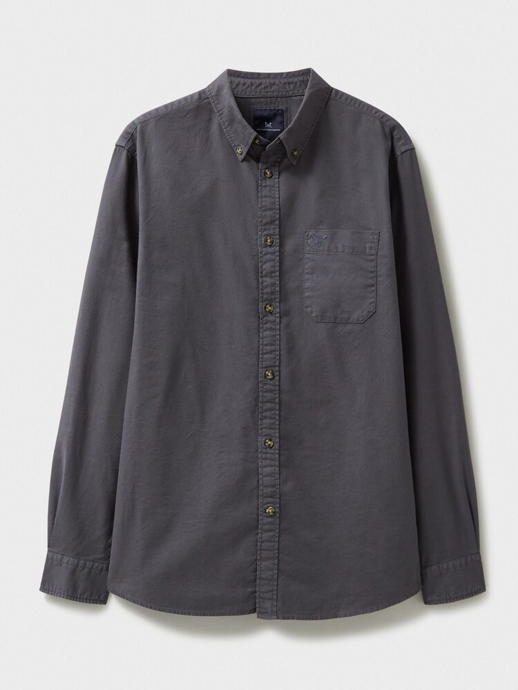 Crew Clothing Classic Fit Garment Dyed Oxford 100% Cotton Shirt - Image 5 of 5