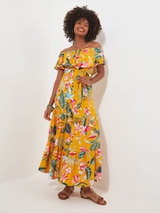 Joe Browns Bardot-Maxikleid mit tropischem Print - Bild 3 von 7