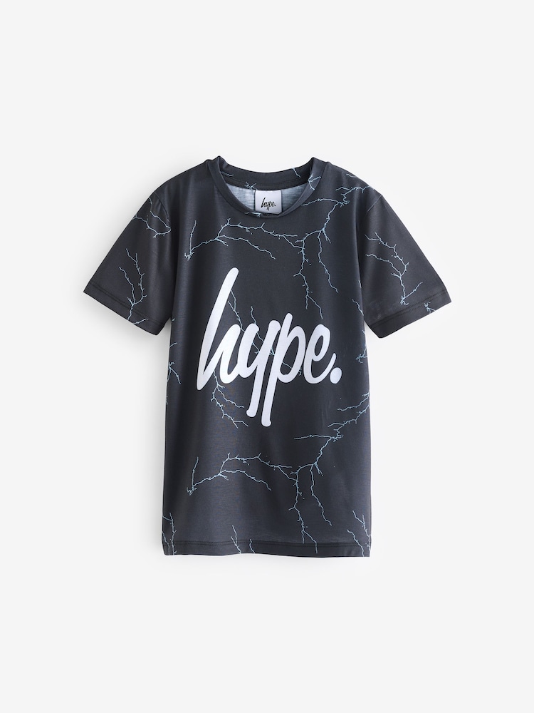 Hype. Boys Lightning 100% Cotton Black T-Shirt - Image 6 of 8