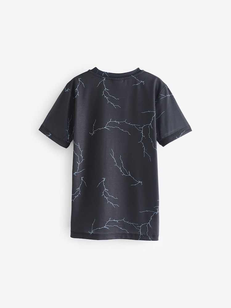 Hype. Boys Lightning 100% Cotton Black T-Shirt - Image 7 of 8