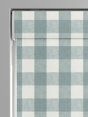 Sophie Allport Teal Blue Gingham Made to Measure 100% Cotton Roman Blinds - Image 3 of 6