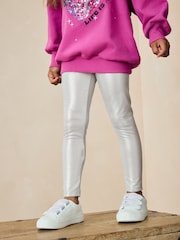 Silver Coated Leggings (3-16yrs) - Image 1 of 8