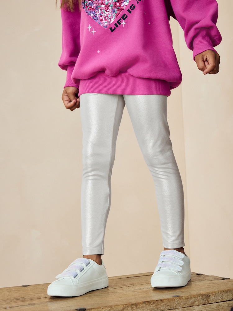 Silver Coated Leggings (3-16yrs) - Image 1 of 8