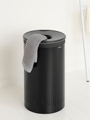 Brabantia Matt Black Laundry Bin 60L Plastic Lid - Image 6 of 6