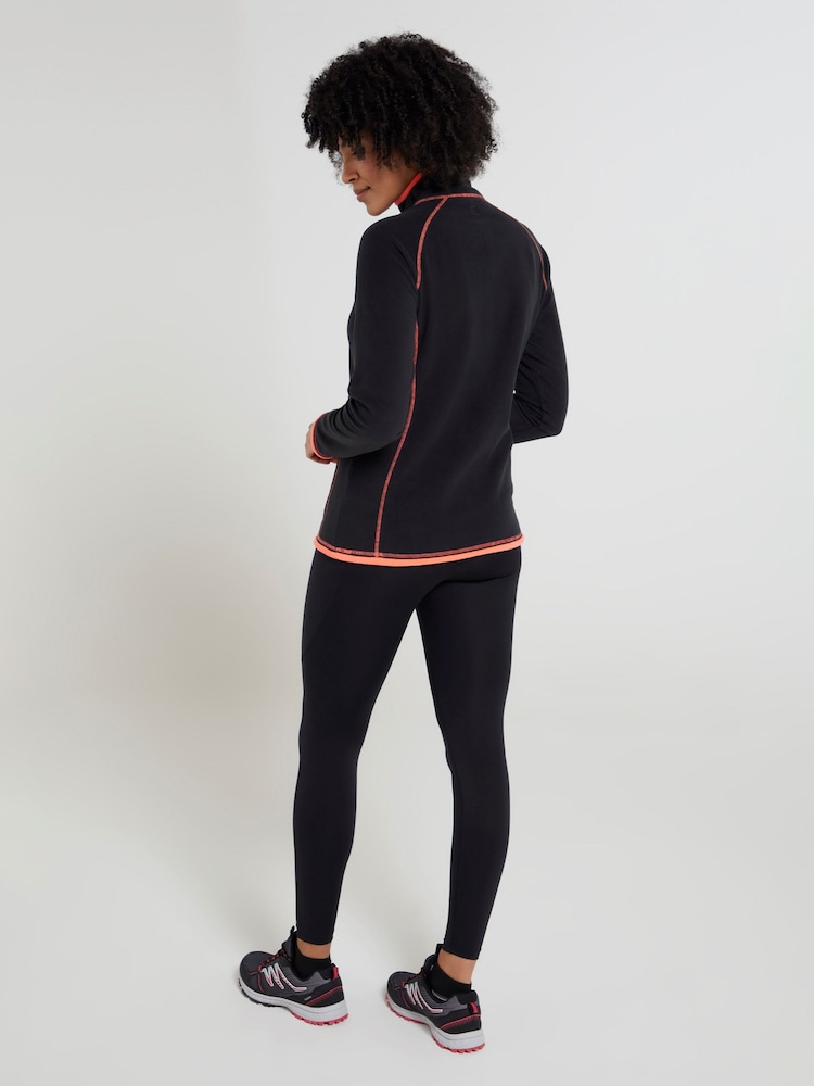 Mountain Warehouse Black Womens Montana Half Zip Fleece - Image 2 of 5 Mountain Warehouse Black Womens Montana Half Zip Fleece - Image 2 of 5