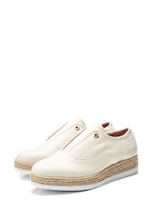 Schuh Felicie Gold Trainer Style Espadrille Shoes - Image 2 of 4
