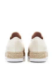 Schuh Felicie Gold Trainer Style Espadrille Shoes - Image 3 of 4