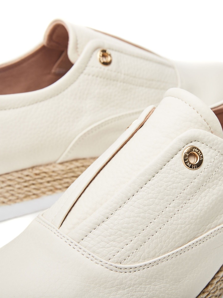 Schuh Felicie Gold Trainer Style Espadrille Shoes - Image 4 of 4