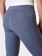 Sweaty Betty Endless Blue 7/8 Length Power UltraSculpt High Waist Workout Leggings - Image 6 of 7