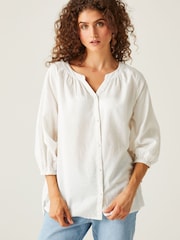Regatta Cream Long Sleeve Button Shirt - Image 1 of 7