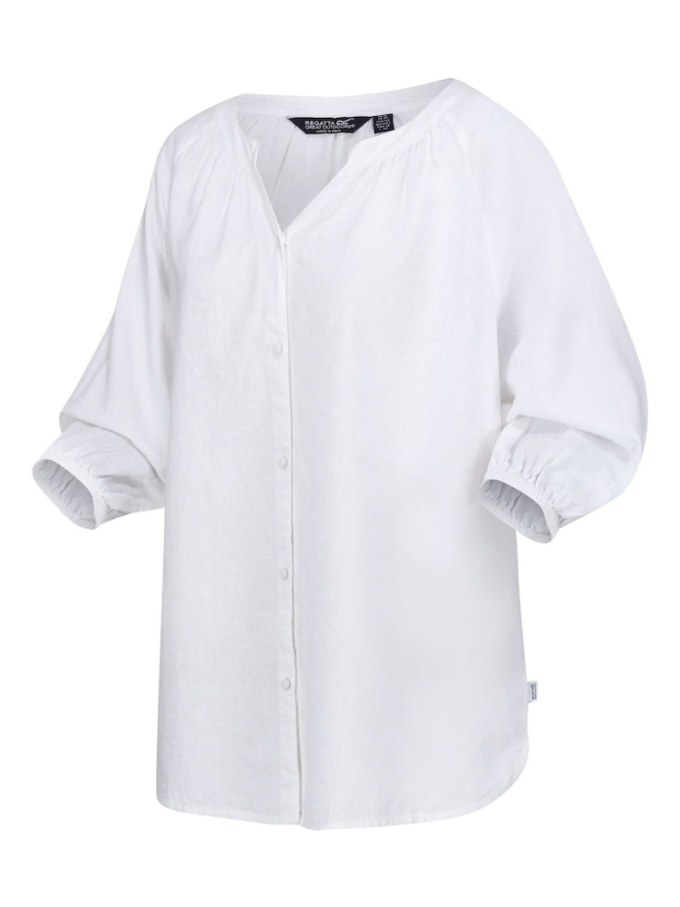 Regatta Cream Long Sleeve Button Shirt - Image 7 of 7
