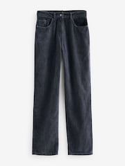 Navy Blue Washed Cord Wide Leg 100% Cotton Trousers - Image 5 of 7