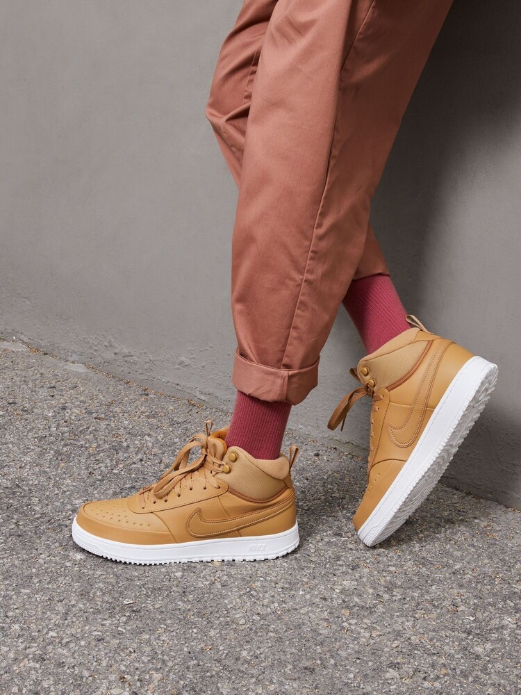 Nike Elemental Gold Court Vision Mid Trainers - Image 1 of 9