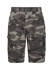 Mountain Warehouse Black Mens Camo 100% Cotton Lightweight Cargo Shorts - Image 1 of 5