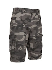 Mountain Warehouse Black Mens Camo 100% Cotton Lightweight Cargo Shorts - Image 2 of 5