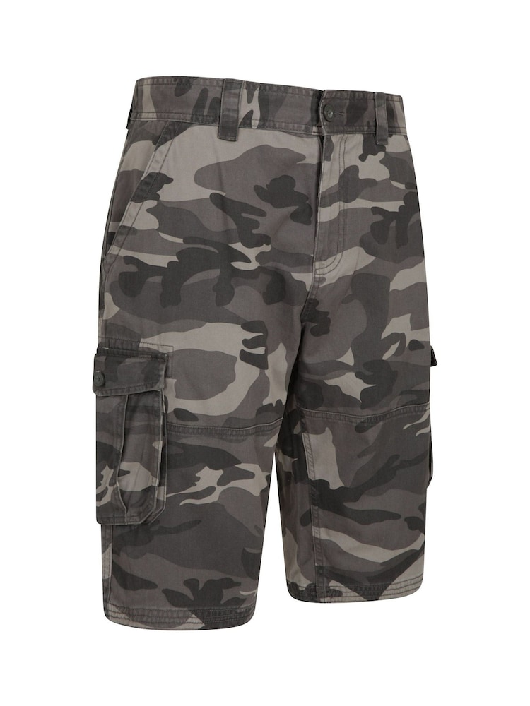 Mountain Warehouse Black Mens Camo 100% Cotton Lightweight Cargo Shorts - Image 2 of 5