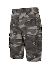 Mountain Warehouse Black Mens Camo 100% Cotton Lightweight Cargo Shorts - Image 3 of 5
