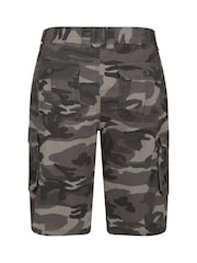 Mountain Warehouse Black Mens Camo 100% Cotton Lightweight Cargo Shorts - Image 4 of 5