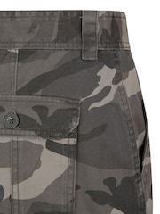 Mountain Warehouse Black Mens Camo 100% Cotton Lightweight Cargo Shorts - Image 5 of 5